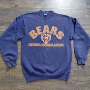 Vintage 90s Chicago Bears Crewneck Sweatshirt -  Mens Size Medium -  Textured